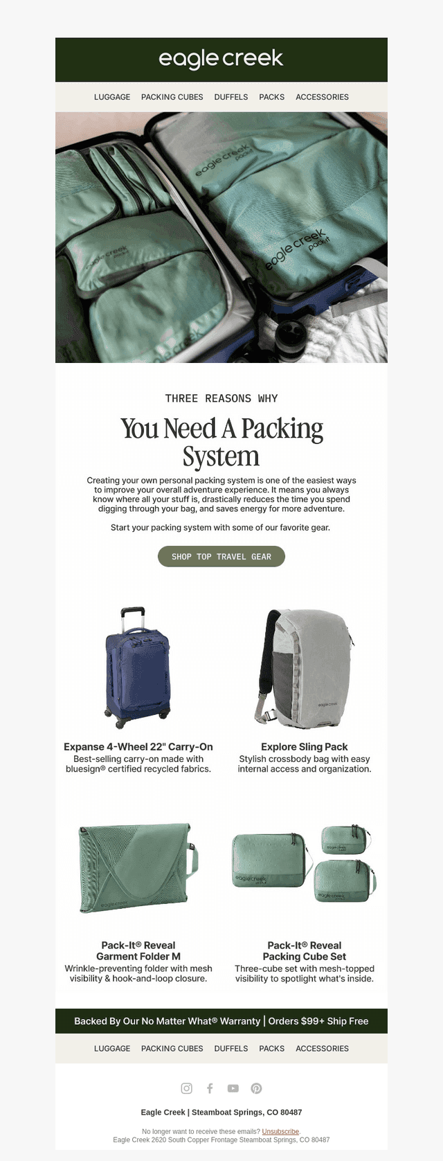 Three Reasons To Pack With A System