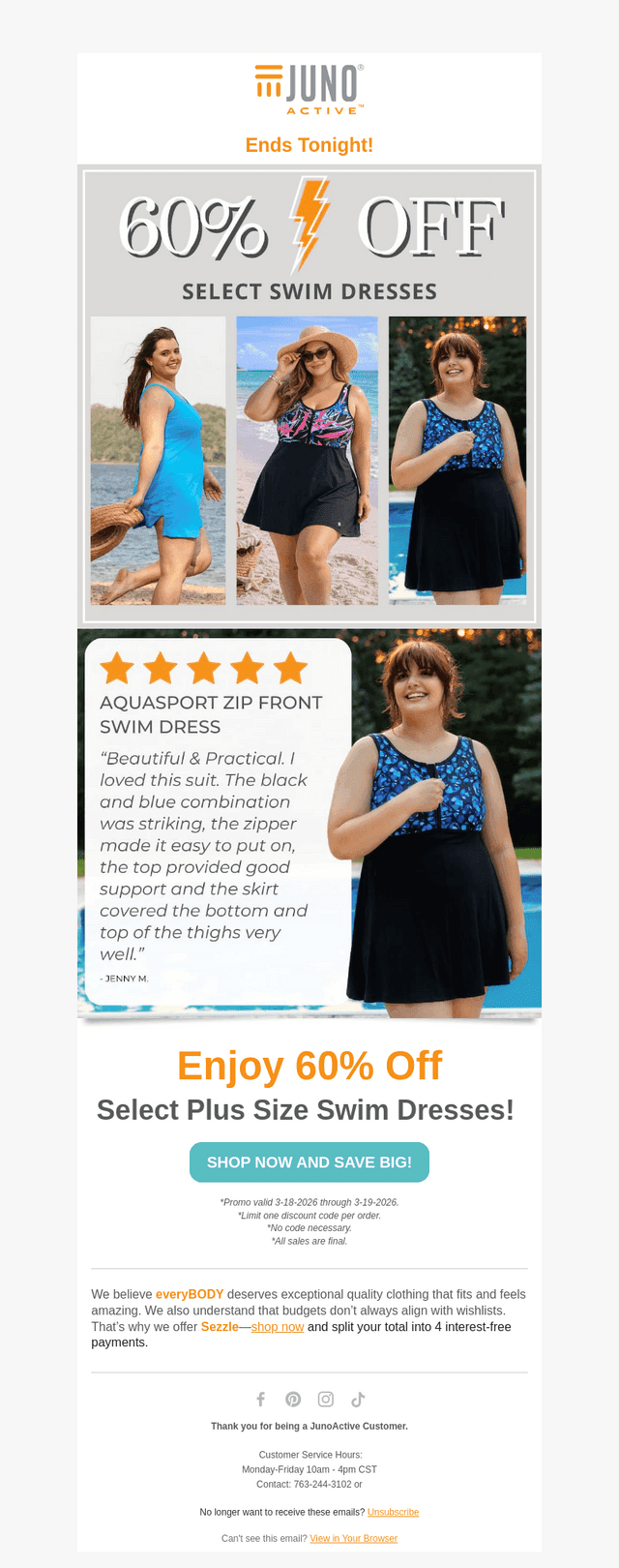 Don’t Miss 60% Off Plus Size Swimdresses 🔥