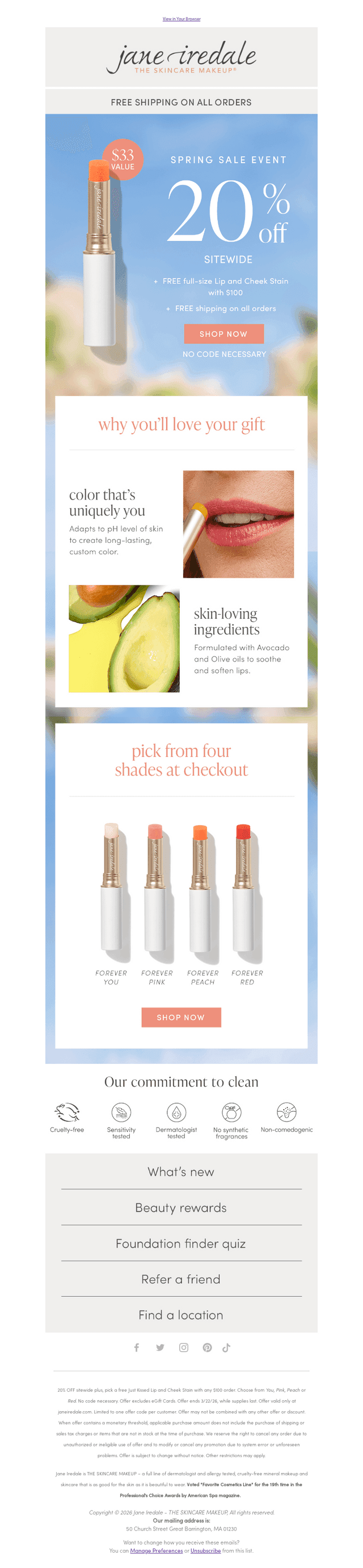 20% off AND a free full-size gift