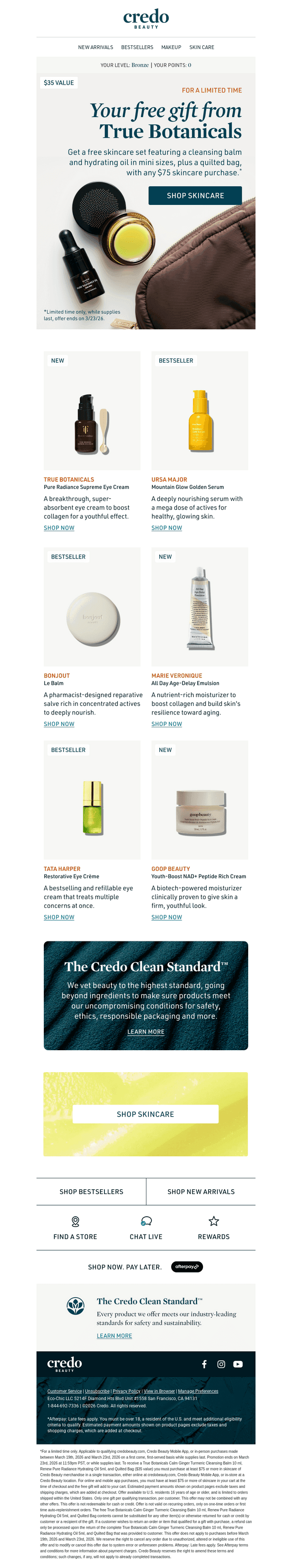 New: Free True Botanicals gift