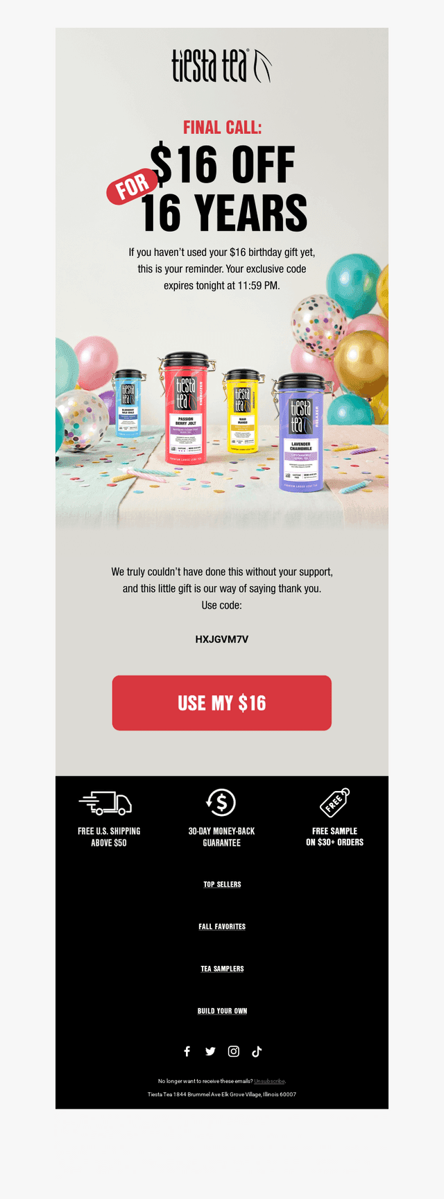 Last Chance 🎉 $16 Off