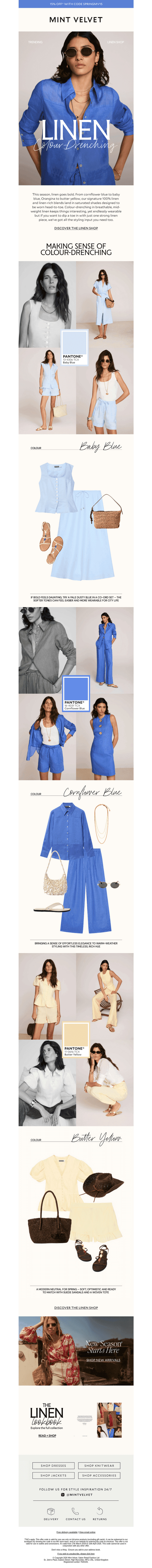 Colour-drenching linen