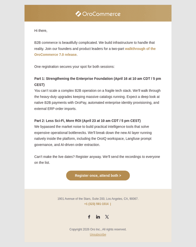 OroCommerce 7.0: Infrastructure for the B2B reality