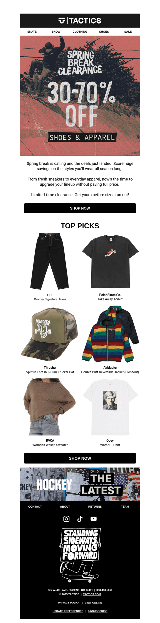 Spring Break Clearance: Up To 70% Off 🔥