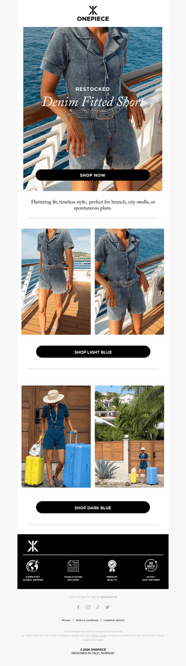 Back in Stock: Denim Fitted Short