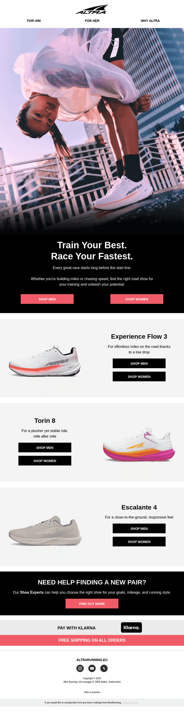 Altra Running email from Thu, Mar 19, 2026