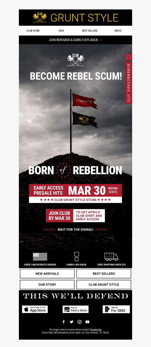 The Rebellion begins 3/30.