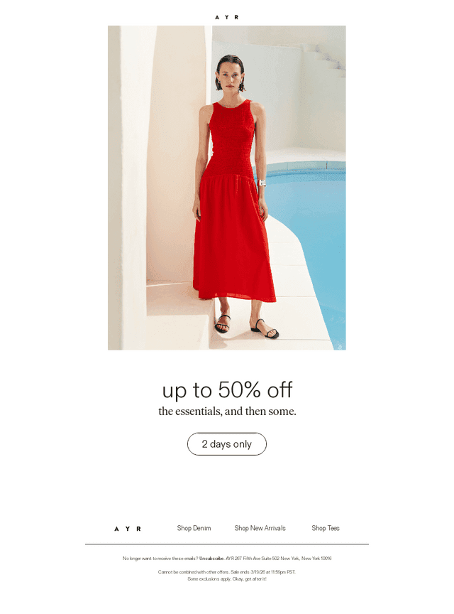 up to 50% off a few special things