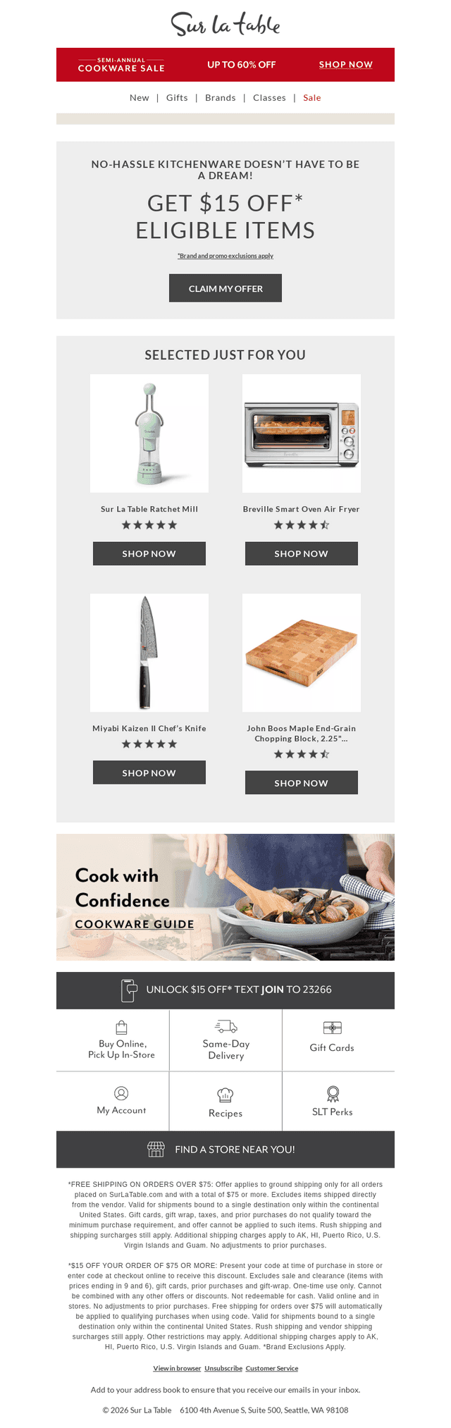 Psst. Give this a second look with $15 off.*