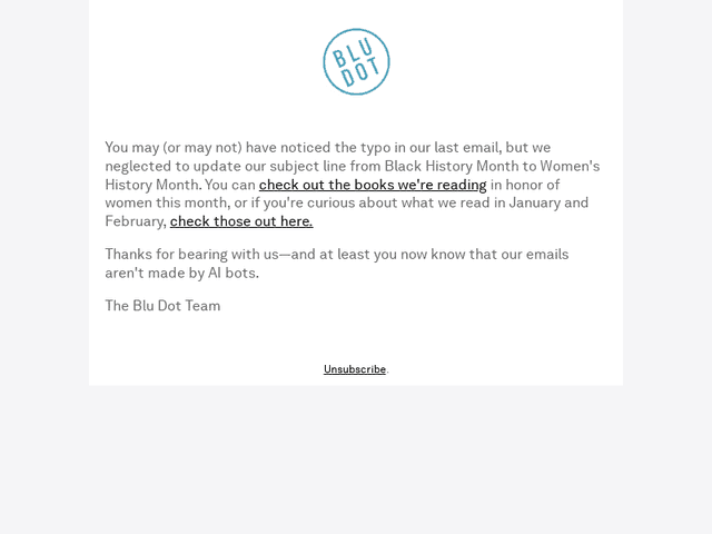 Blu Dot email from Thu, Mar 19, 2026