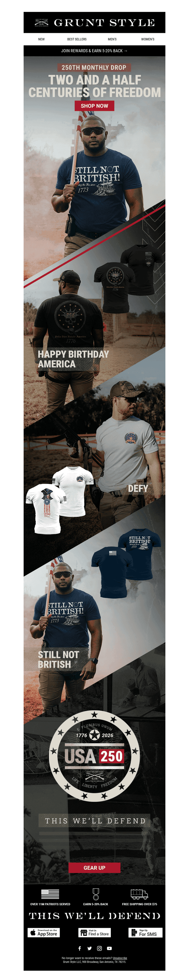 NEW 250th Tees Drop 🇺🇸