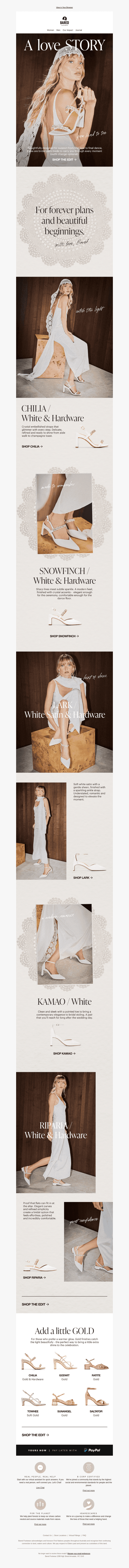Bared Footwear email from Fri, Mar 20, 2026
