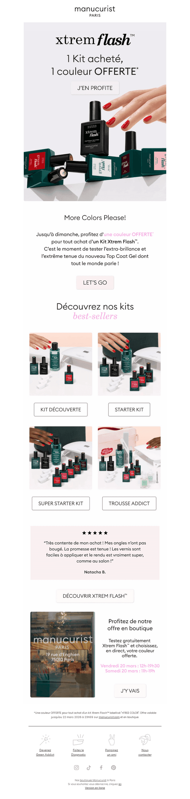 1 Kit acheté, 1 couleur OFFERTE 🎁