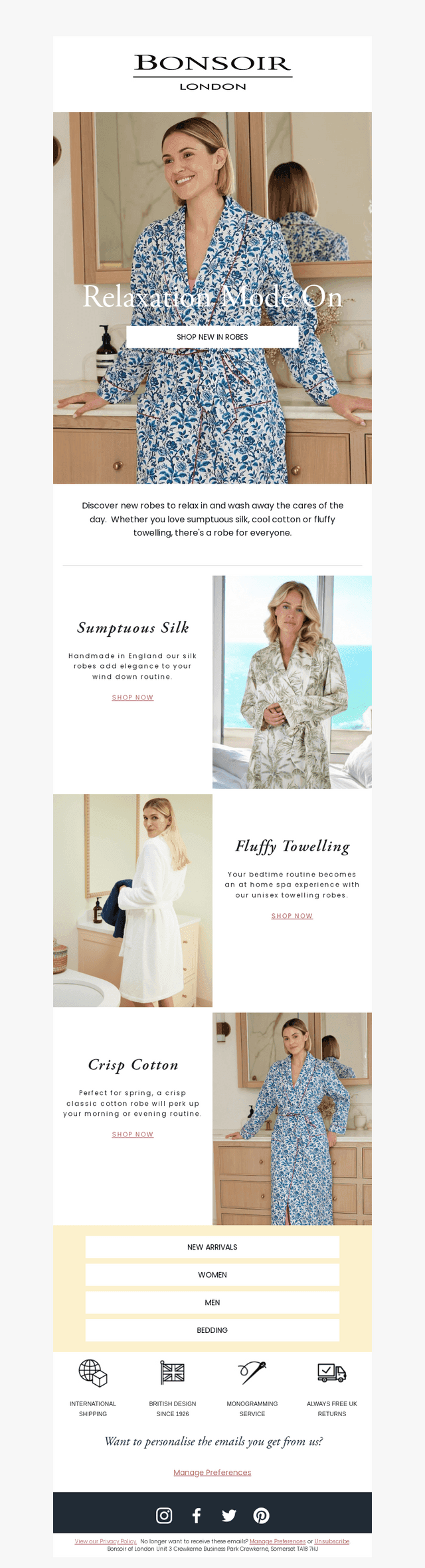 New Robes for Spring Evenings