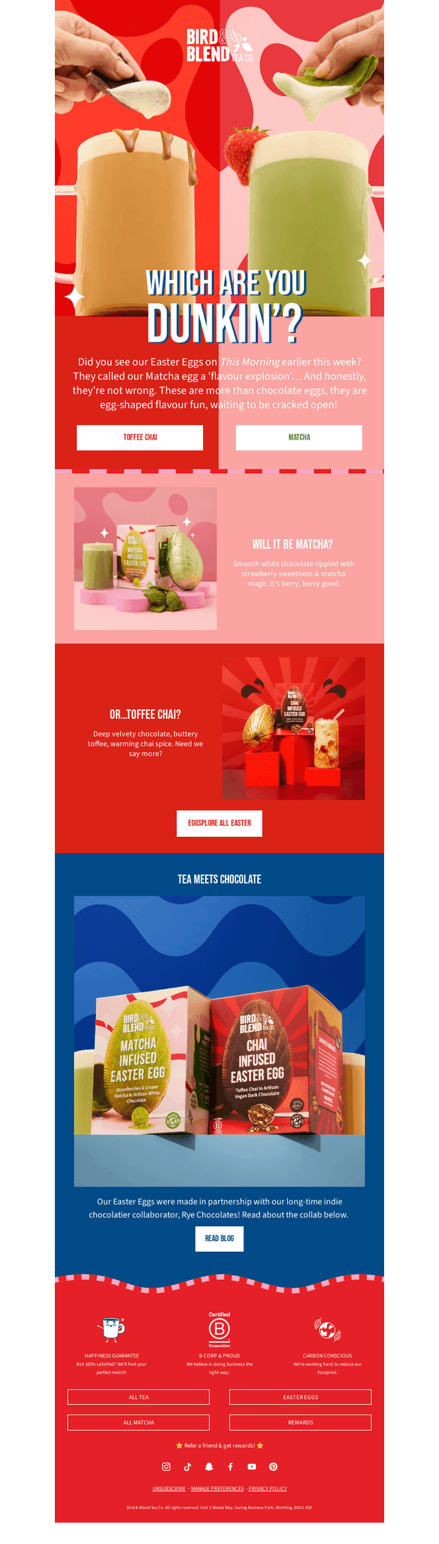 Bird & Blend Tea Co. email from Fri, Mar 20, 2026