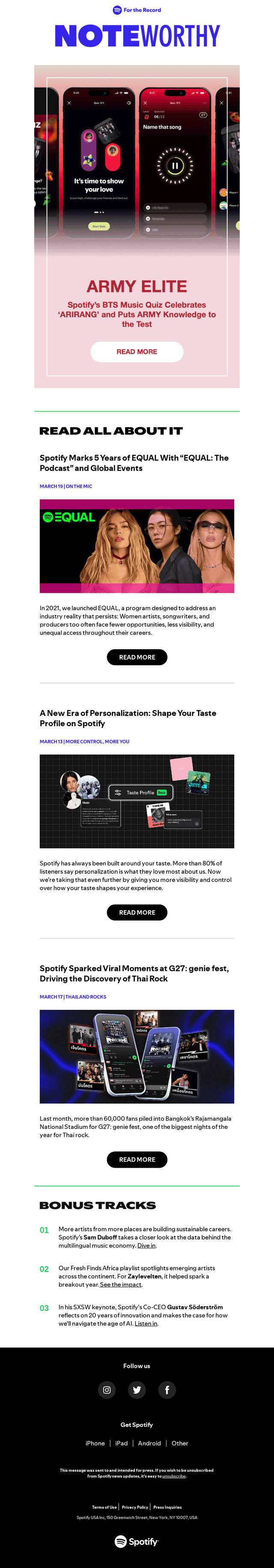 Spotify email from Fri, Mar 20, 2026