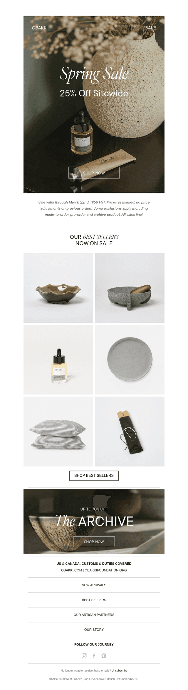 25% off Spring Best Sellers