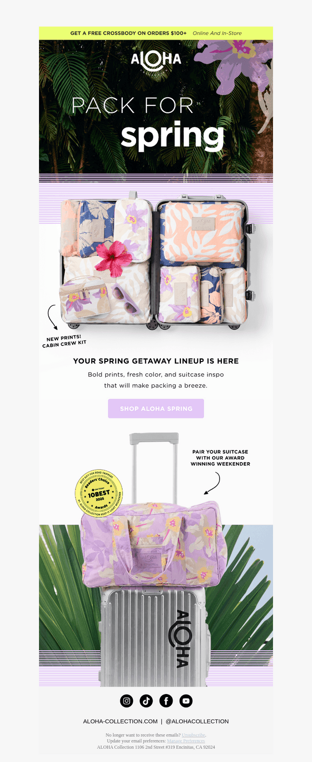 ALOHA Collection email from Fri, Mar 20, 2026
