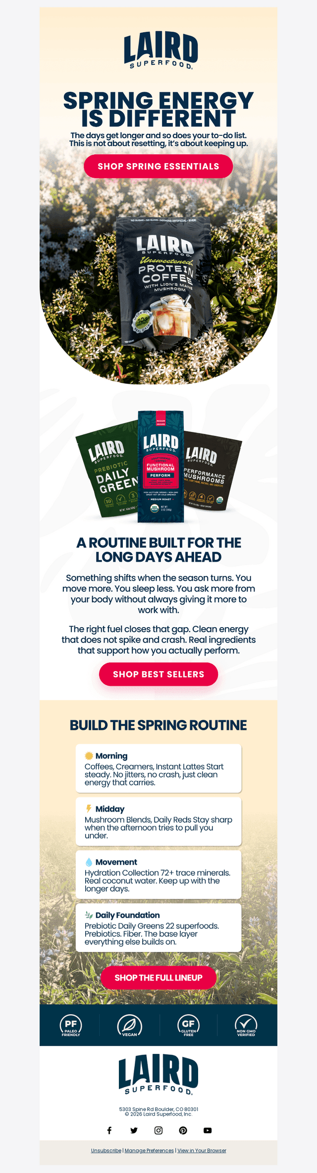 Laird Superfood email from Fri, Mar 20, 2026