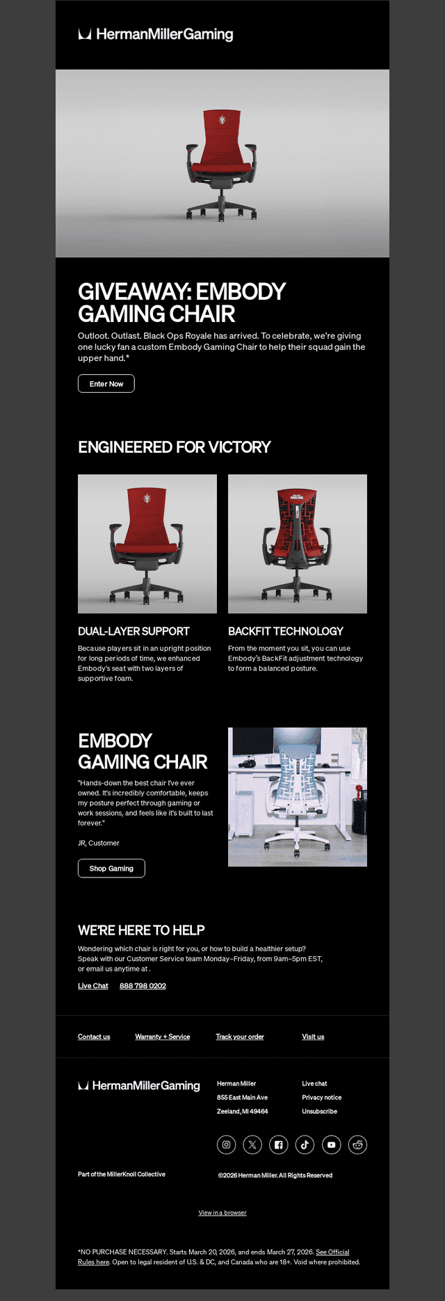 Herman Miller email from Fri, Mar 20, 2026