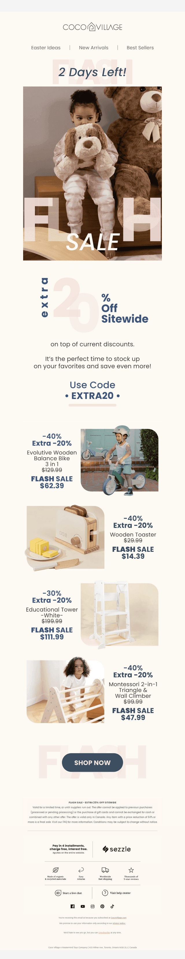 ⚡ Grab your extra 20% SITEWIDE !
