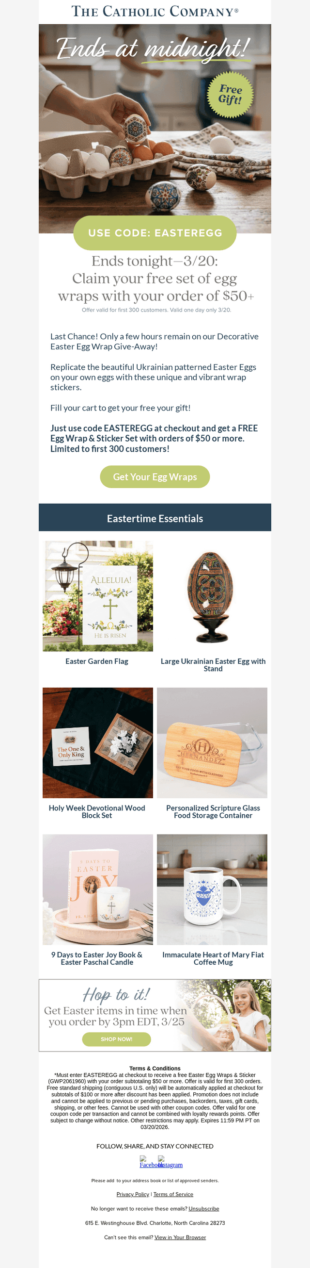 Last Chance! Get Your Easter Freebie