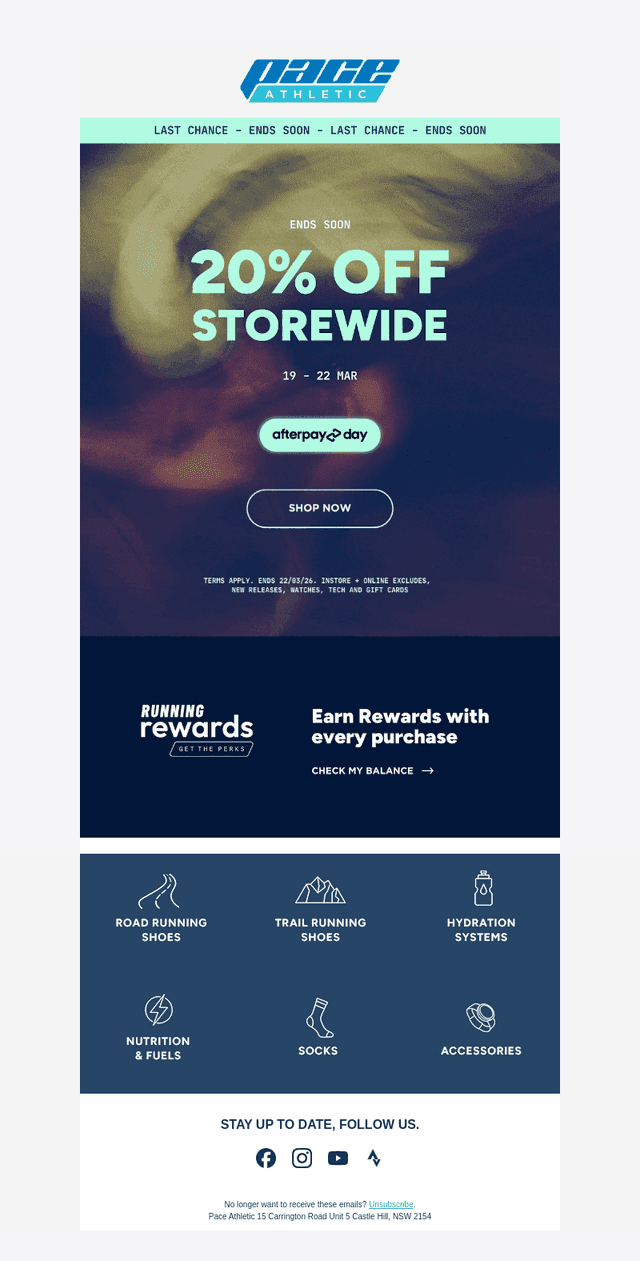 Sale ends soon. 20% off sitewide.