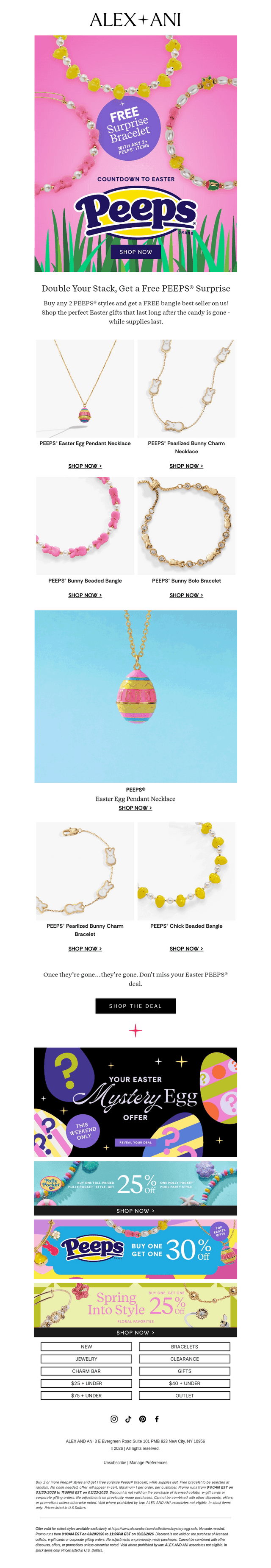 Alex and Ani email from Sat, Mar 21, 2026