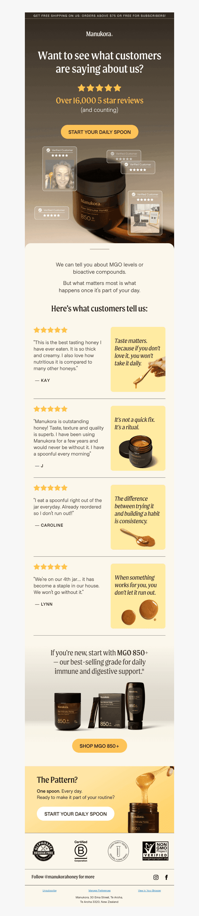 “Best tasting honey I’ve ever had”
