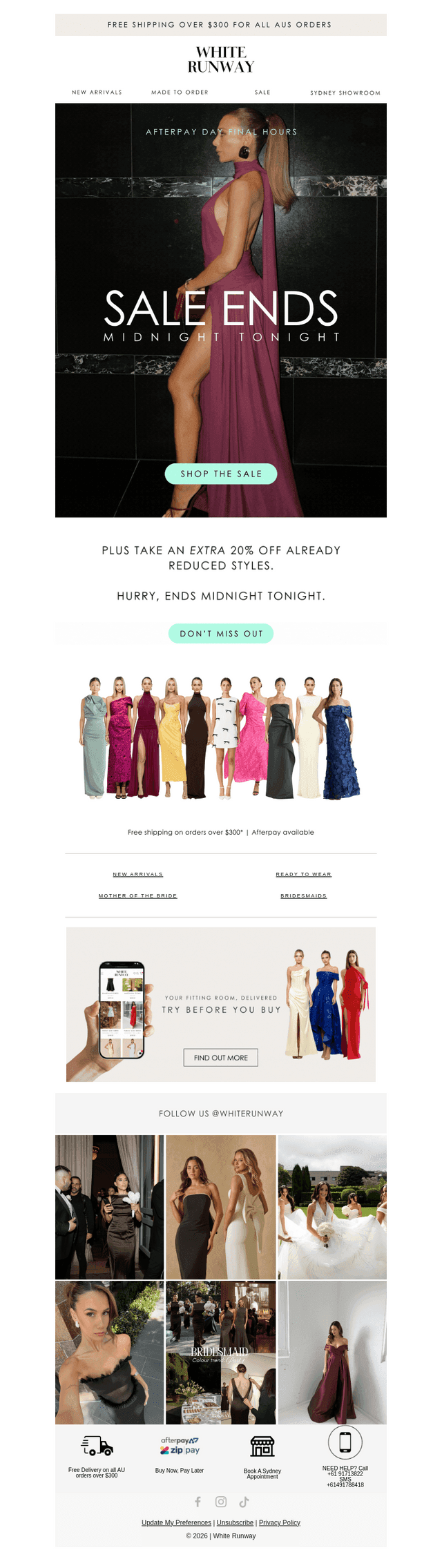 20% OFF ENDS MIDNIGHT TONIGHT