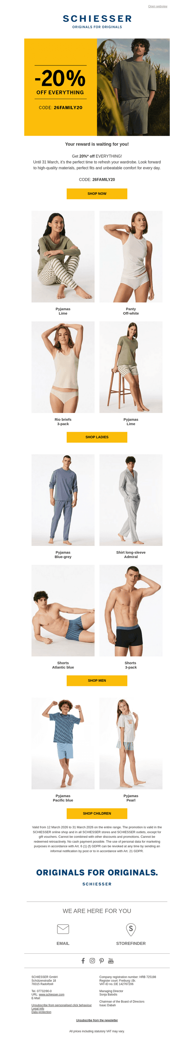 Get 20% off EVERYTHING until 31 March!