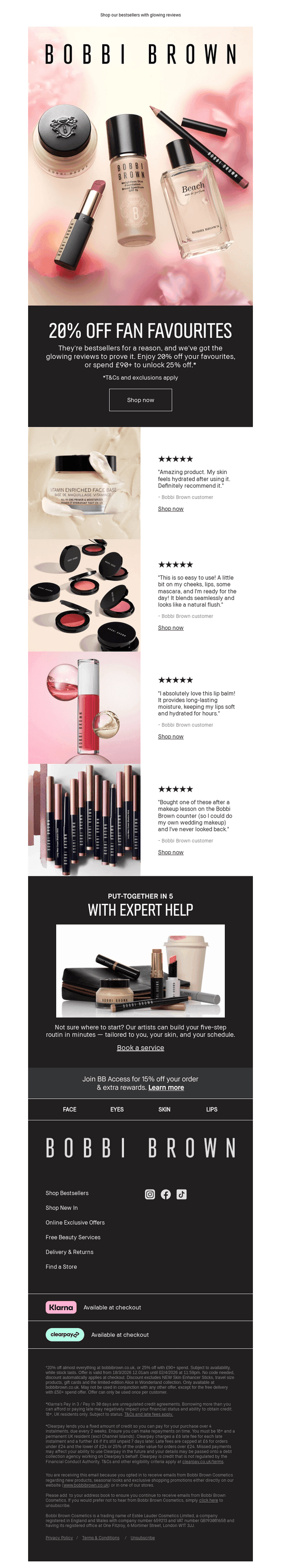 20% Off Our Most-Loved Makeup