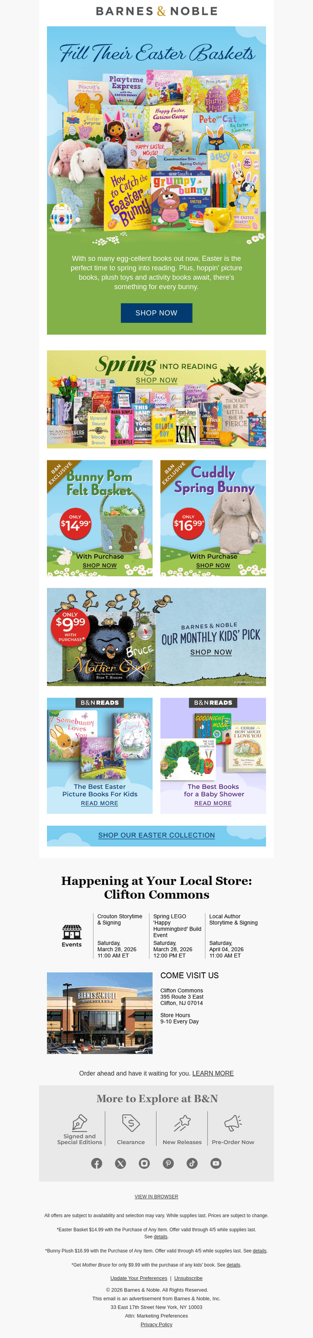 Barnes & Noble email from Sun, Mar 22, 2026