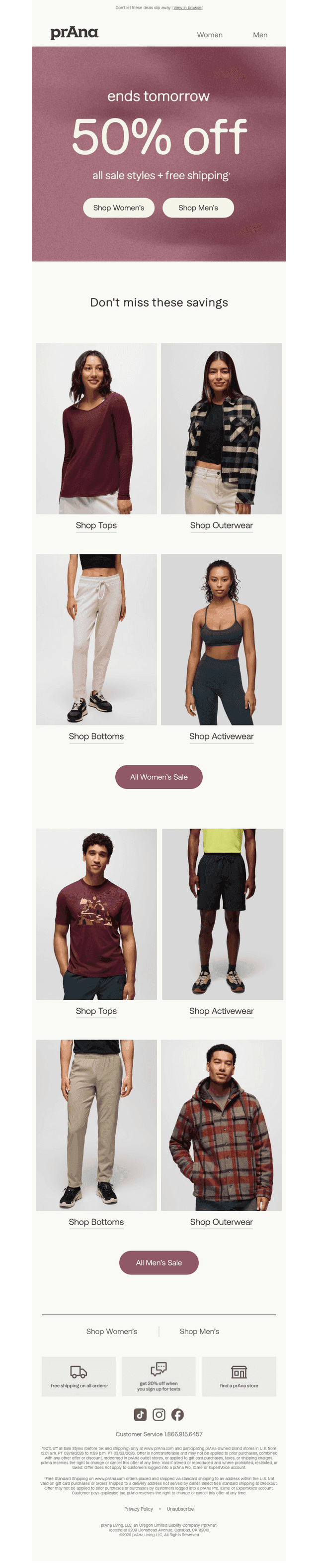 Ends Tomorrow: 50% Off Sale