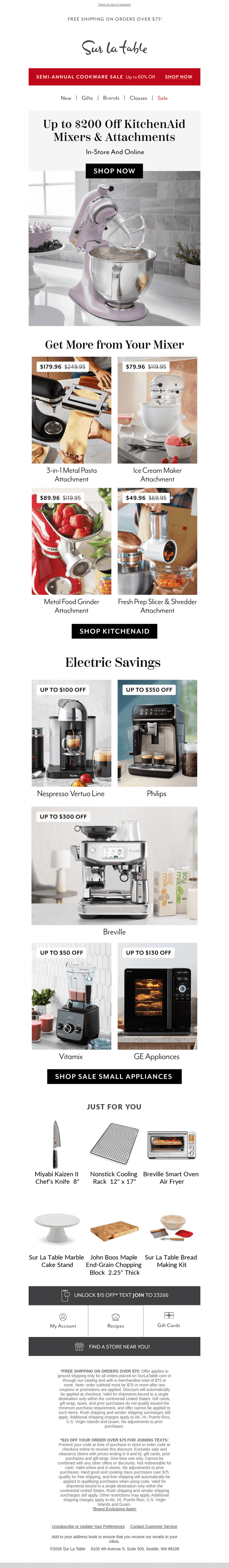 Starts now: Up to $200 Off KitchenAid