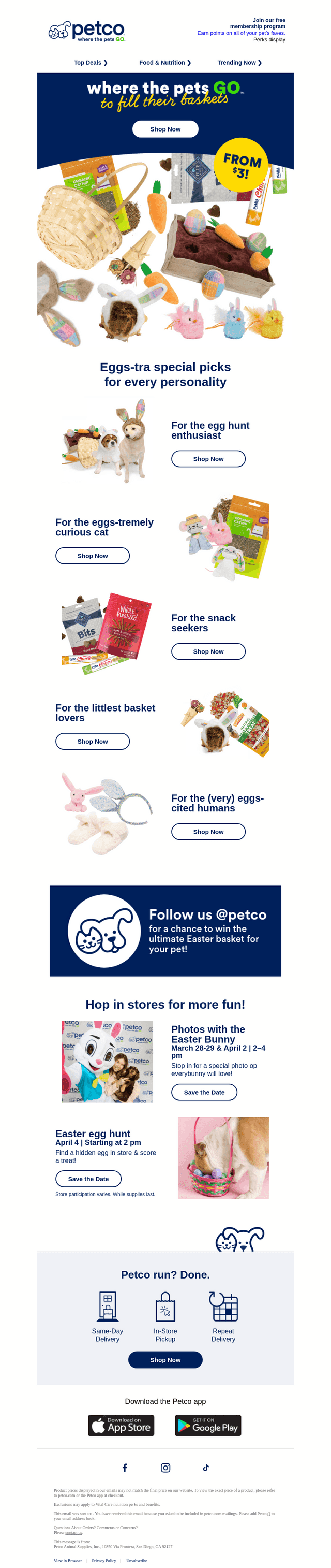 Petco email from Sun, Mar 22, 2026