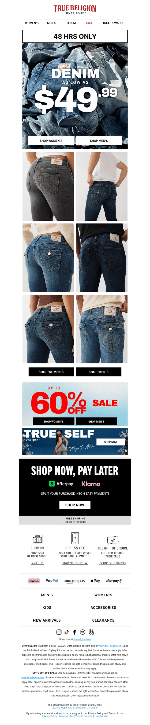 2 DAYS ONLY: $49.99+ DENIM 👖