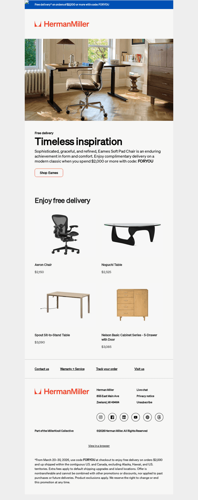 Upgrade your workspace with free delivery
