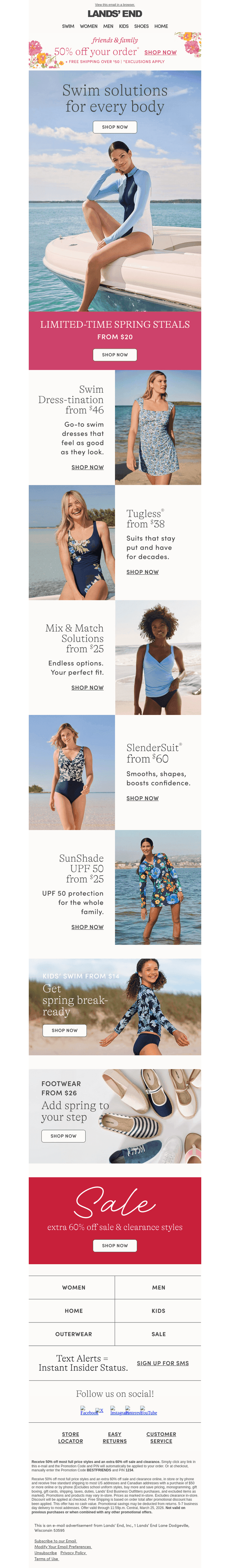 Swim solutions made for you: 50% off