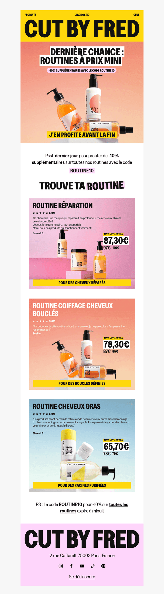 Dernière chance | -10% extra sur ta routine