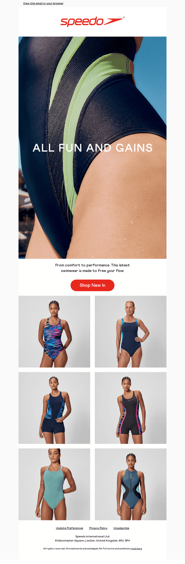 Just dropped: Swim gains.