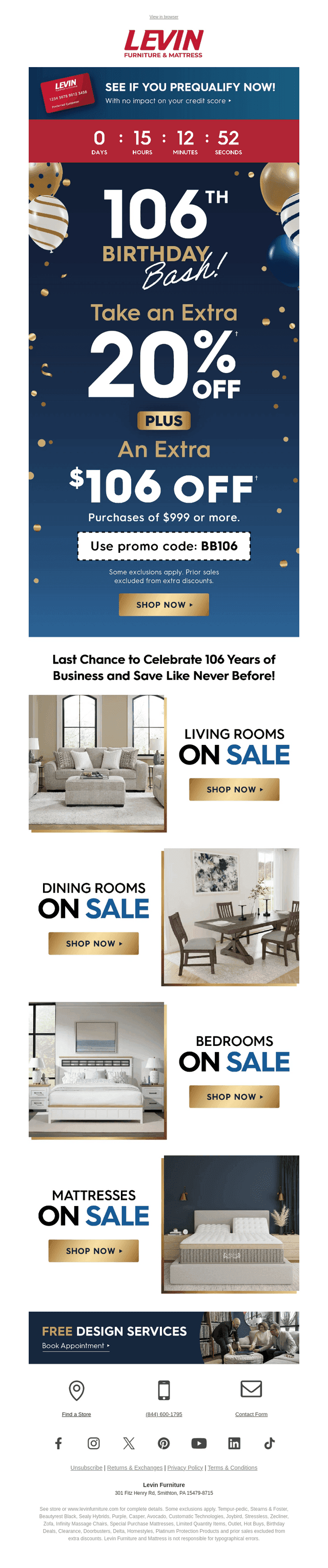 ⏰️ Birthday Bash Ends Tonight — Extra 20% + $106 Off