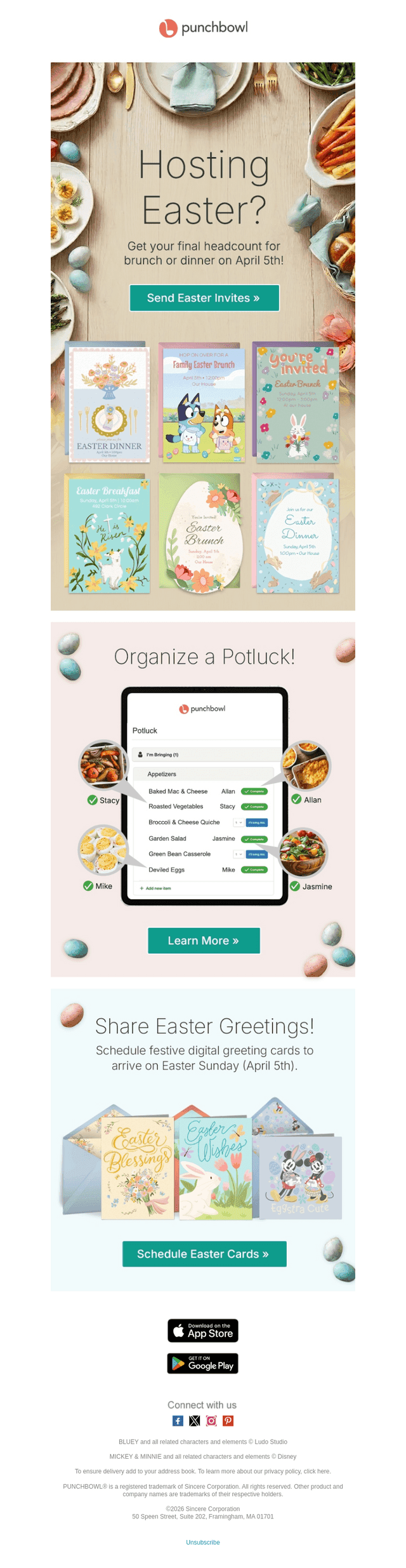 Punchbowl email from Mon, Mar 23, 2026