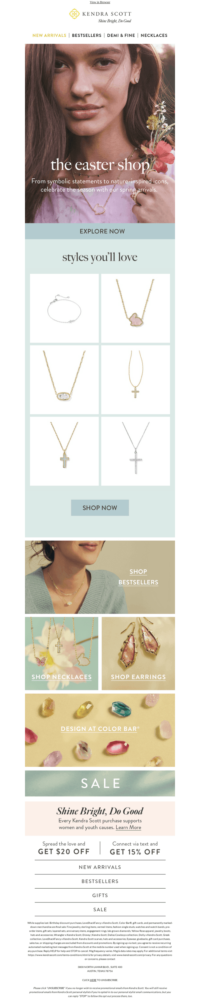 Kendra Scott email from Mon, Mar 23, 2026