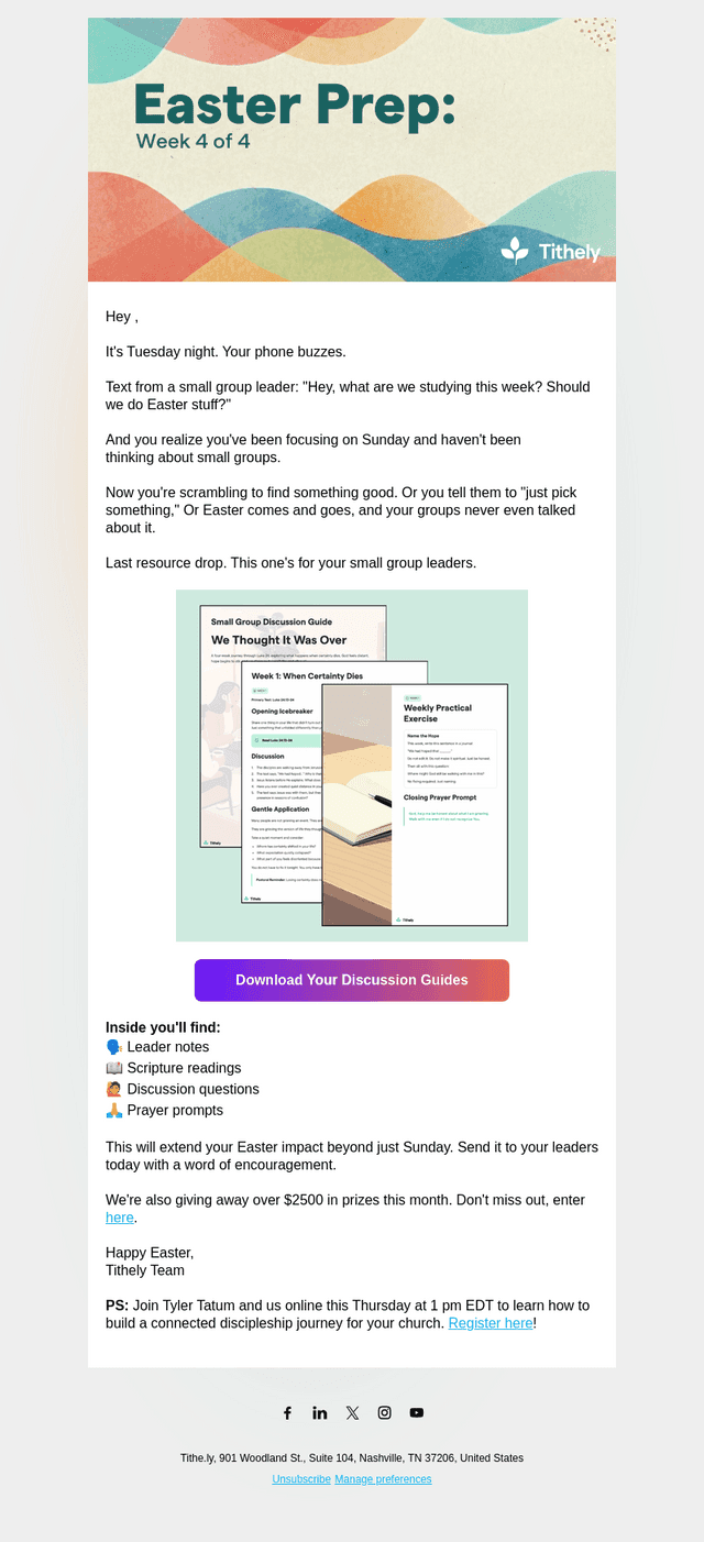 Tithe.ly email from Mon, Mar 23, 2026
