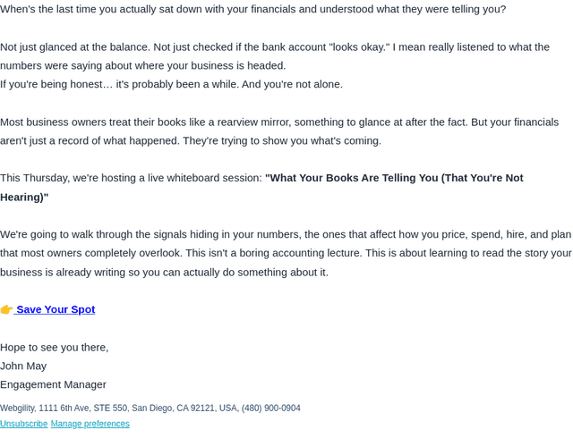 Webgility email from Mon, Mar 23, 2026