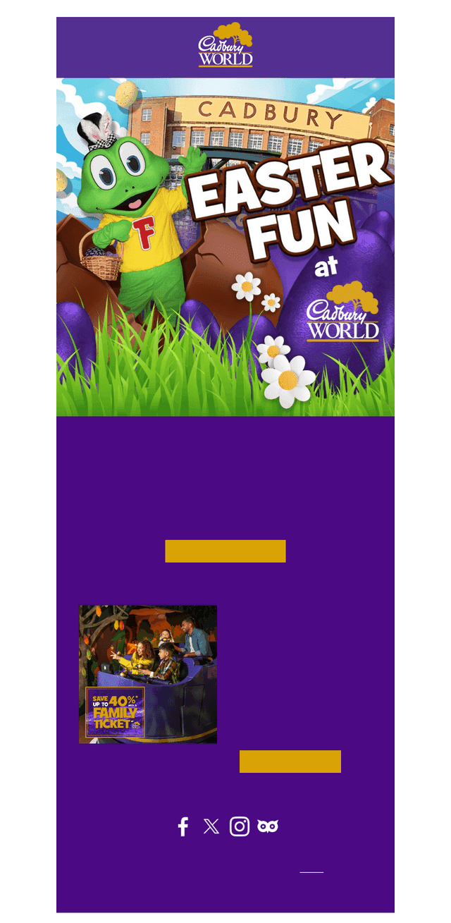 Cadbury World email from Mon, Mar 23, 2026