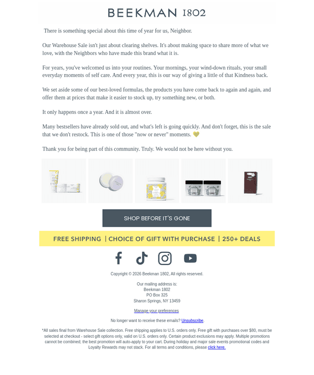 Why we do the Warehouse Sale 💛