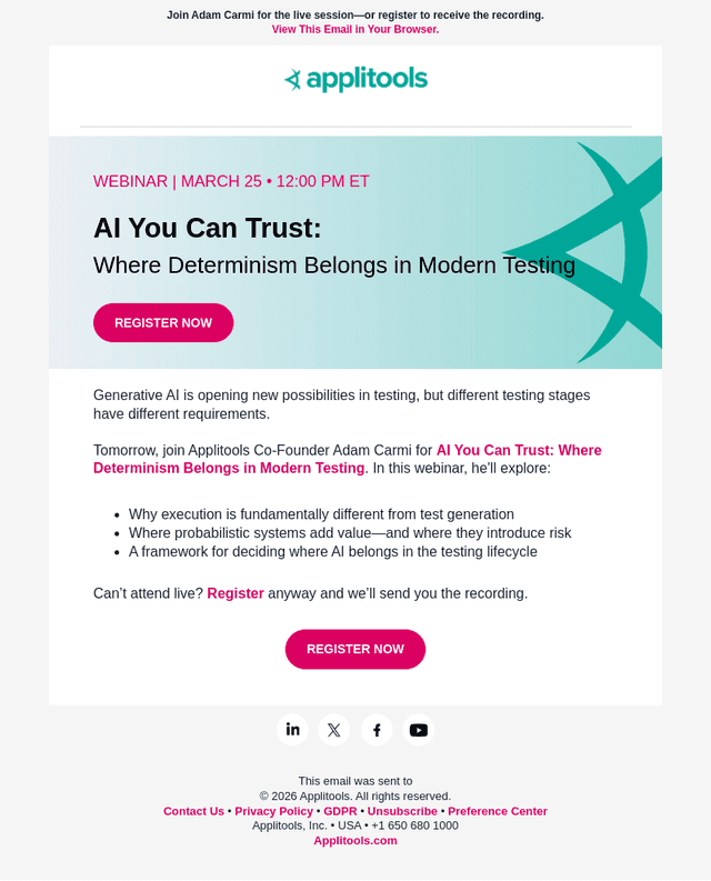 [Webinar Tomorrow] Where AI Belongs in Testing