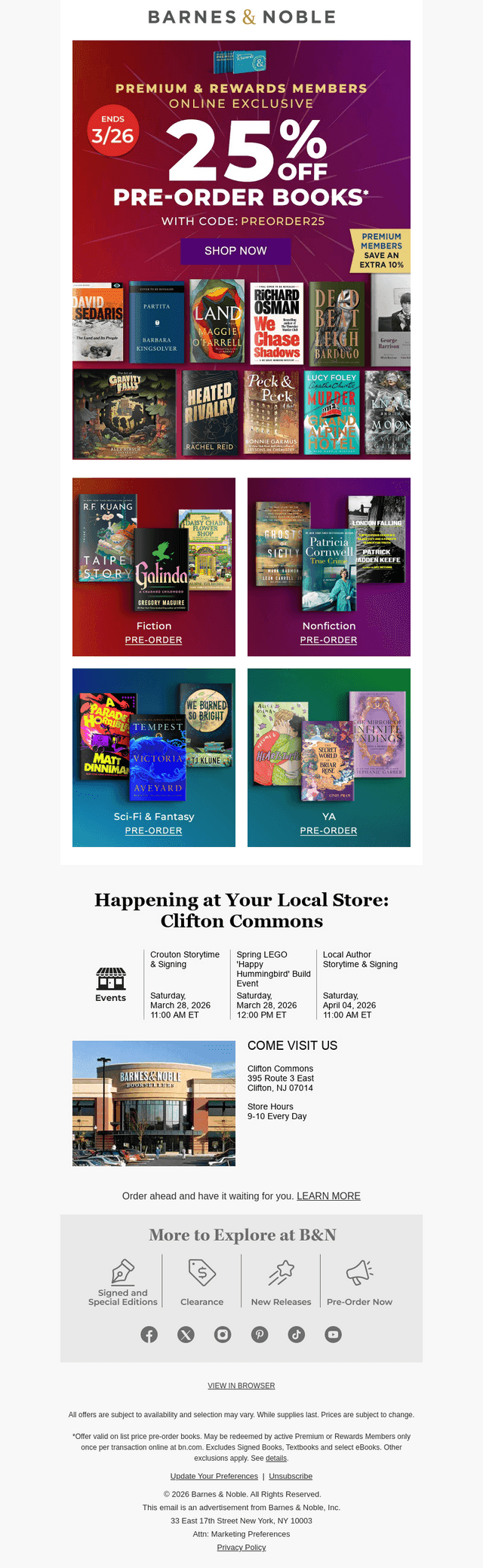 Barnes & Noble email from Tue, Mar 24, 2026